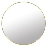Ronde Wandspiegel Badkamer Ø 80 cm Goud Metaal - 34% Korting