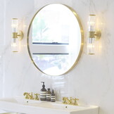 Ronde Wandspiegel Badkamer Ø 80 cm Goud Metaal - 34% Korting