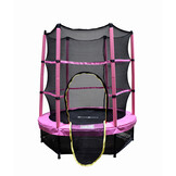 Roze Trampoline 140 cm met Zwart Net - Kids (Max. 45 kg) - 34% Korting