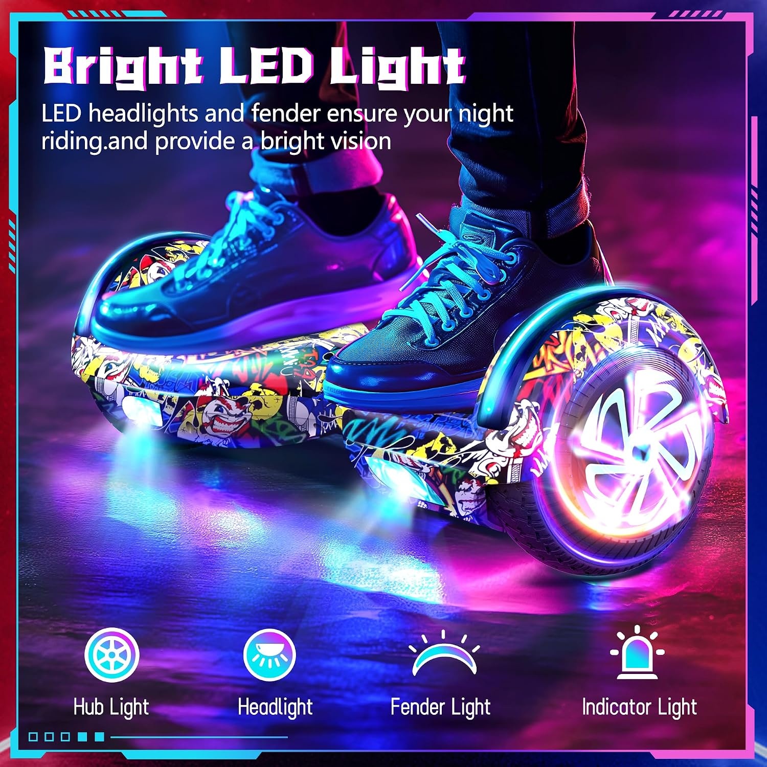 Hoverboard 6.5 inch met Bluetooth & LED - Kinderen - 30% Korting