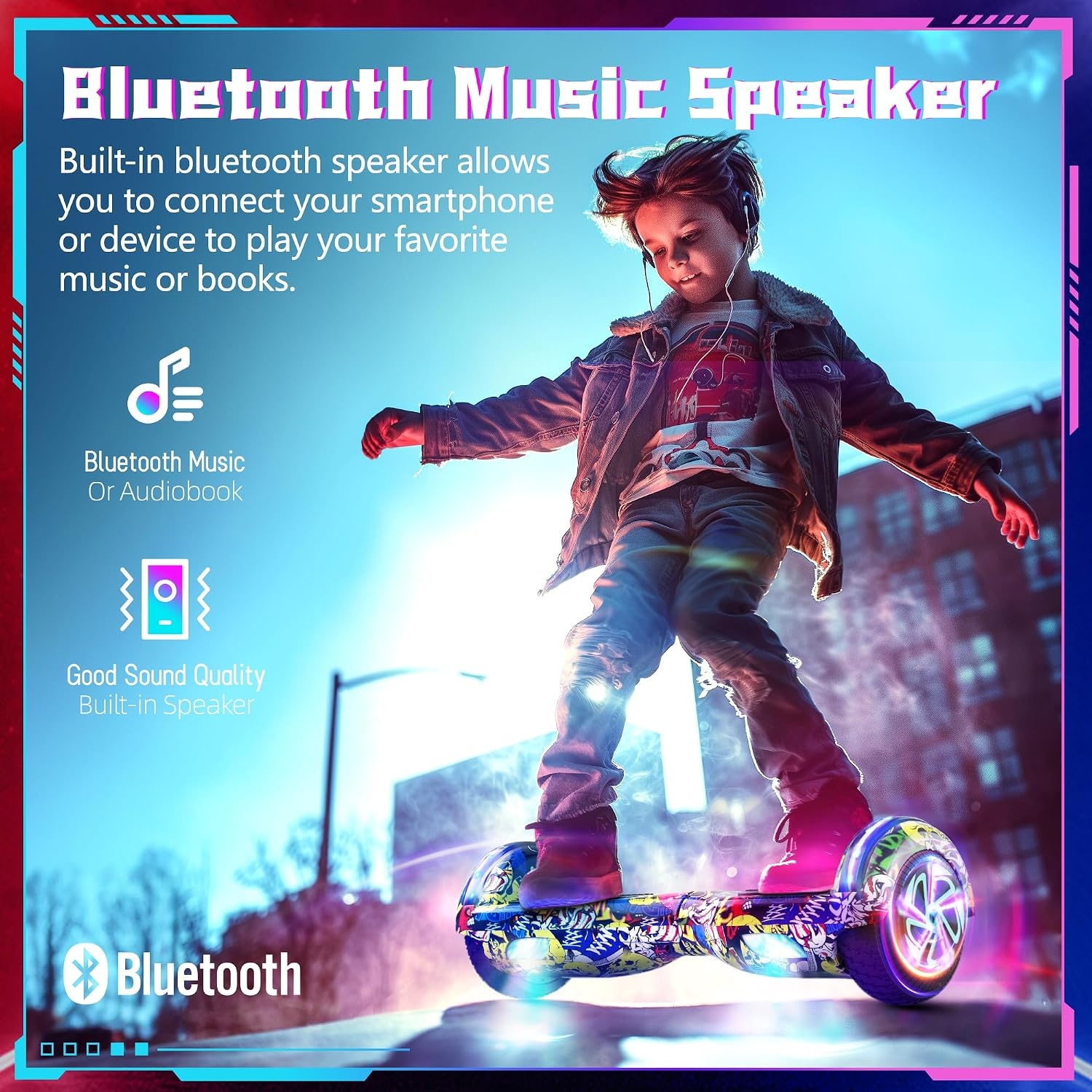 Hoverboard 6.5 inch met Bluetooth & LED - Kinderen - 30% Korting