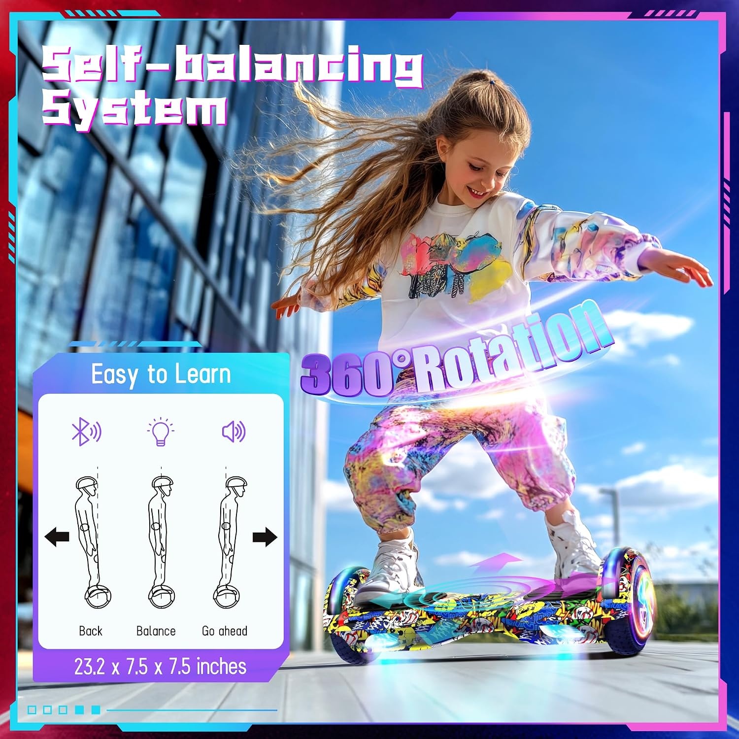 Hoverboard 6.5 inch met Bluetooth & LED - Kinderen - 30% Korting