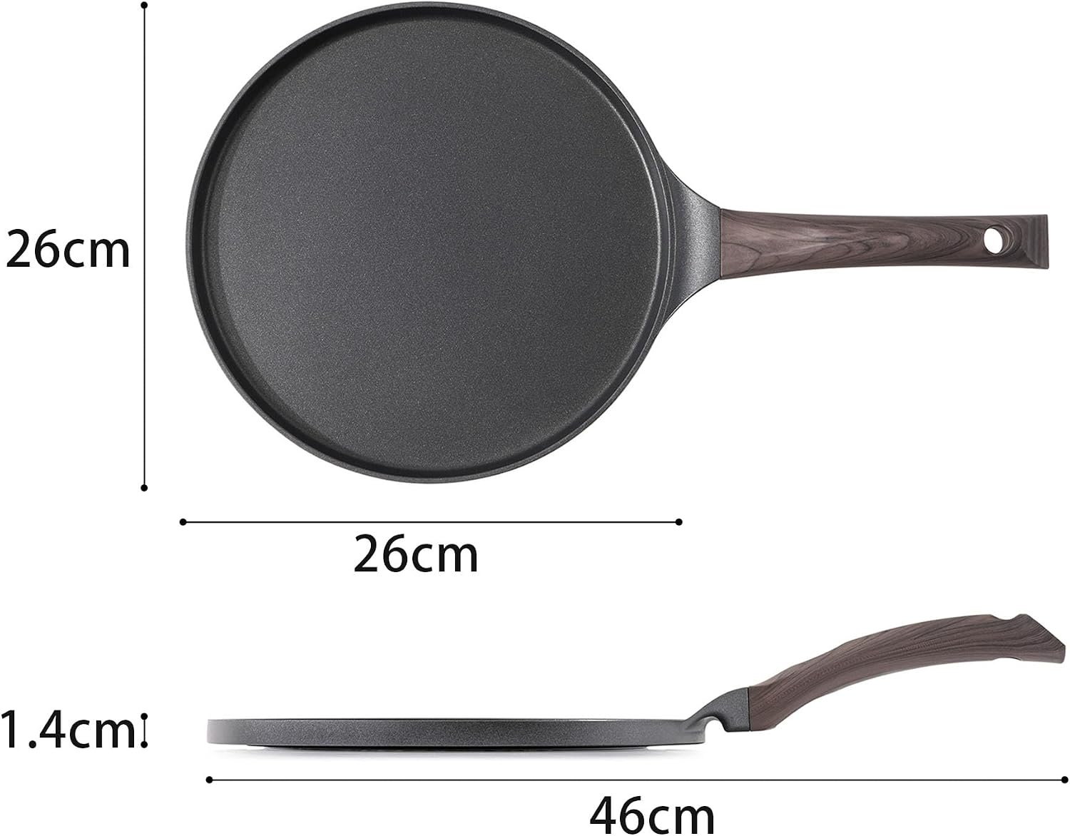 Crêpepan 26 cm met ILAG Anti-aanbaklaag - Alle Warmtebronnen - 33% Korting
