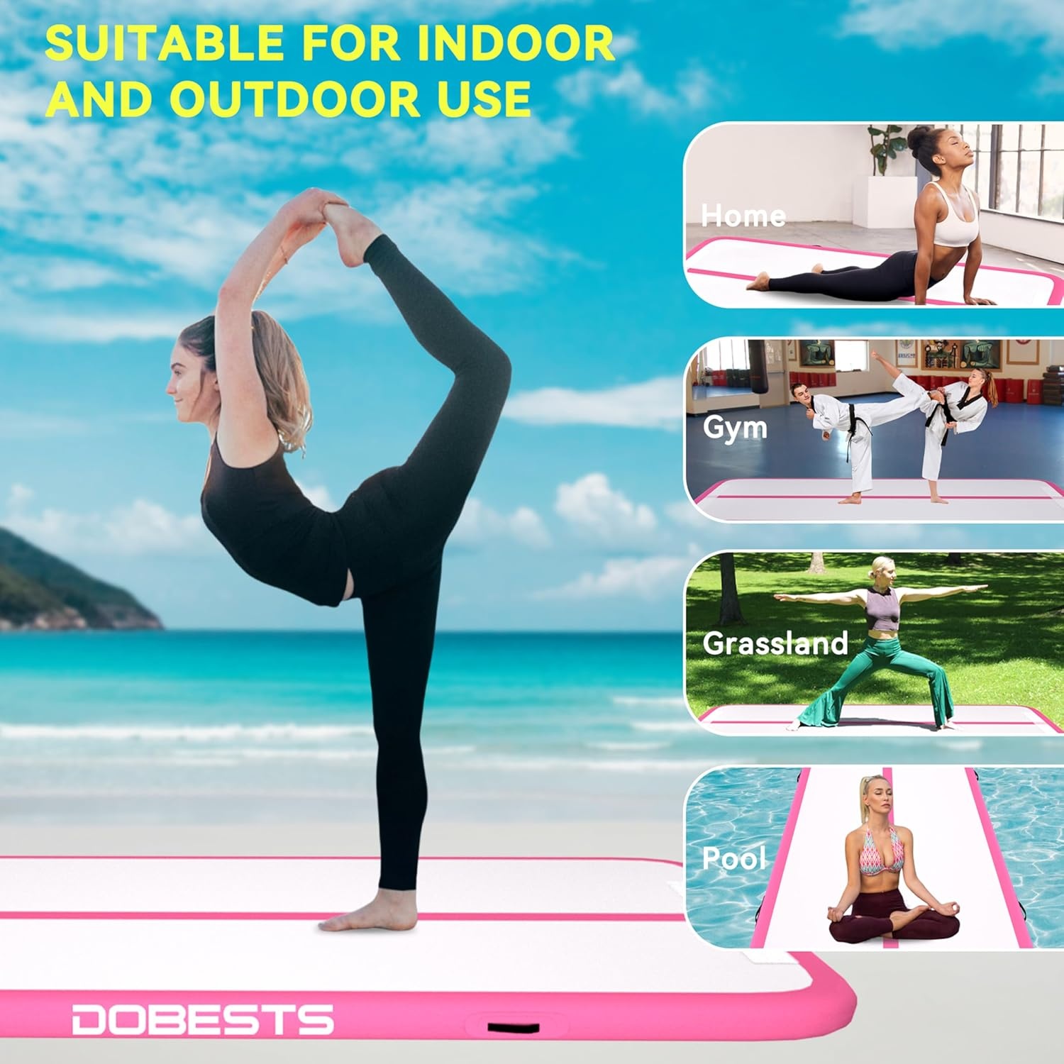 Opblaasbare Gymnastiekmat Airtrack 400x100x10 cm - 35% Korting!