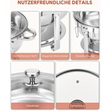 2x 5,5L Chafing Dish Set - RVS met Glazen Deksel - Buffet Warmhoudschaal (-34%)