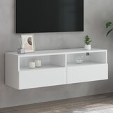 Tv-wandmeubel 100x30x30 cm Wit - 34% Korting