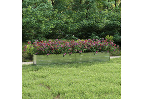 Verhoogde Plantenbak 320x40x45 cm Verzinkt Staal Zilver - 51% Korting