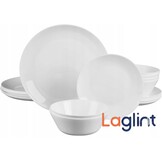 18-delig Wit Rond Diner- en Koffieservies voor 6 Personen