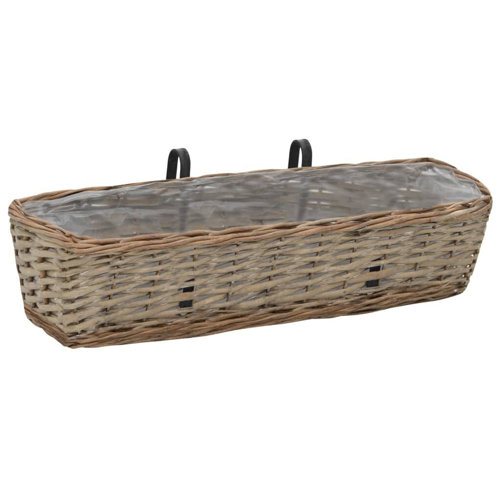 vidaXL Balkonbakken 2 stuks 60 cm wicker - 33% korting
