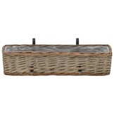 vidaXL Balkonbakken 2 stuks 60 cm wicker - 33% korting