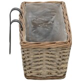 vidaXL Balkonbakken 2 stuks 60 cm wicker - 33% korting