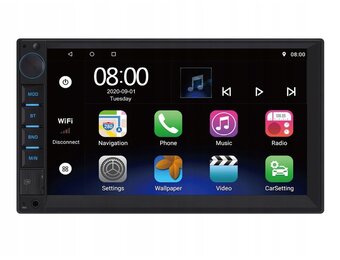 2-DIN Autoradio AC-8280 Wally: 7" HD Touch, Bluetooth & GPS met 35% Korting