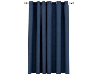 Verduisterend Gordijn Linnen-look Blauw (33% Korting)