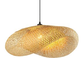Rotan Hanglamp met Bamboe - 60 cm - Boho Retro Stijl - 34% Korting