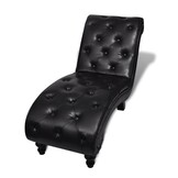 Bruine Chaise Longue Kunstleer - 35% Korting