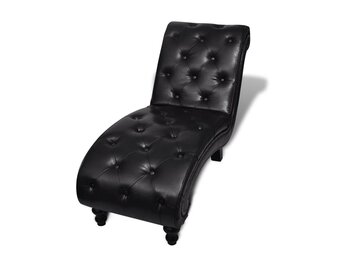 Bruine Chaise Longue Kunstleer - 35% Korting