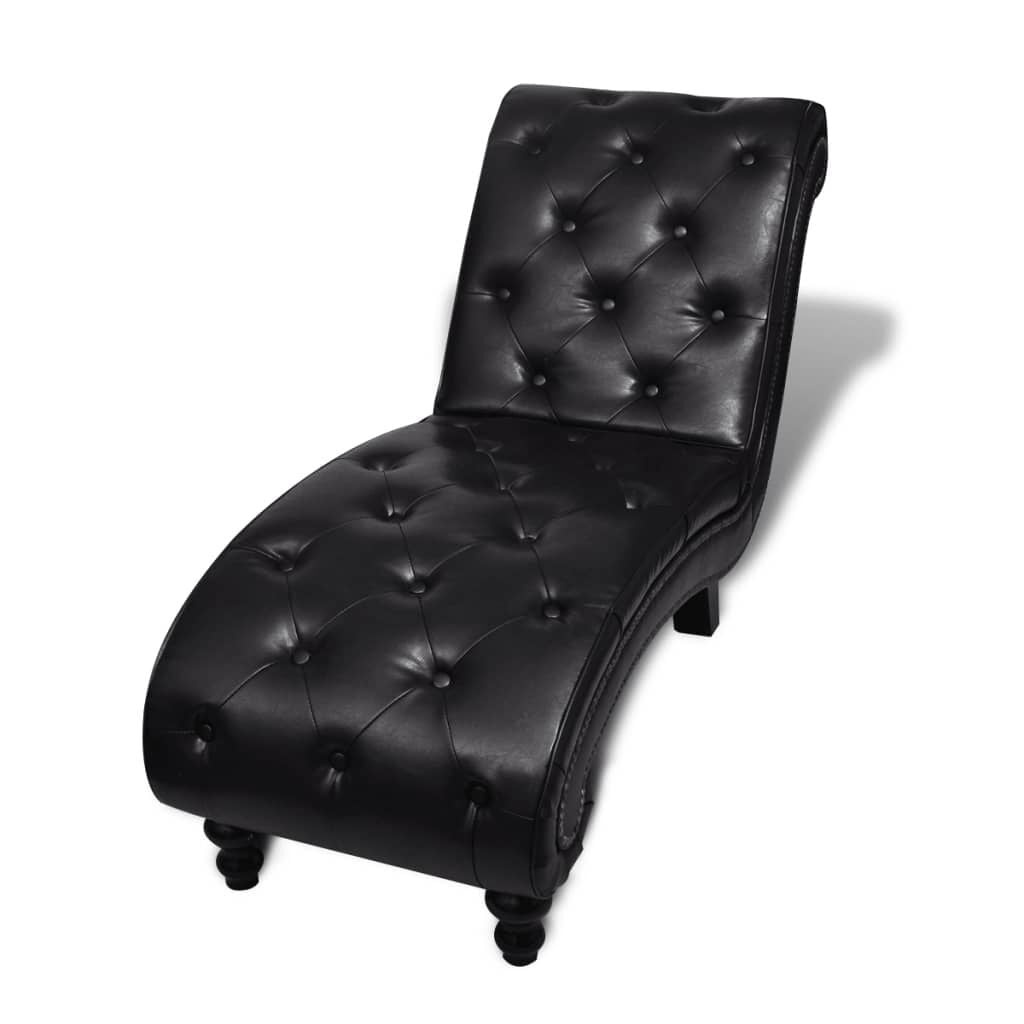 Bruine Chaise Longue Kunstleer - 35% Korting