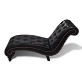 Bruine Chaise Longue Kunstleer - 35% Korting