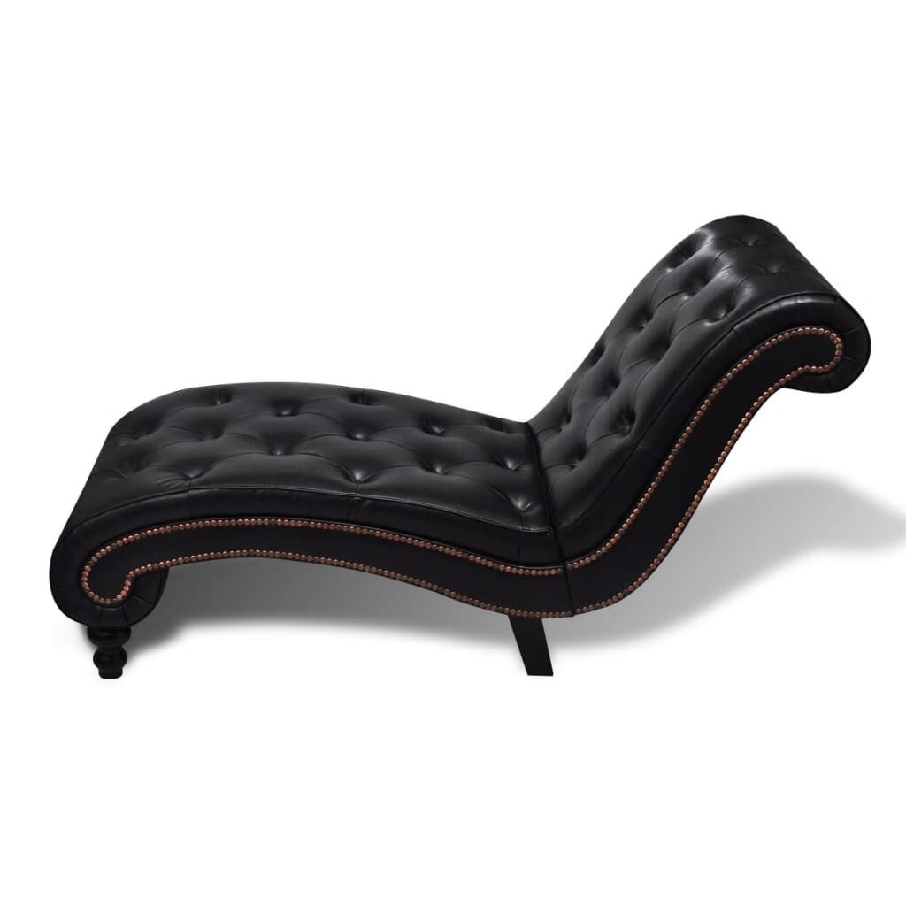 Bruine Chaise Longue Kunstleer - 35% Korting