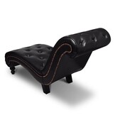Bruine Chaise Longue Kunstleer - 35% Korting