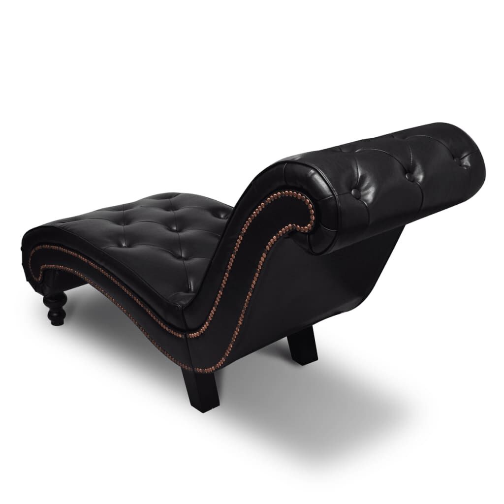 Bruine Chaise Longue Kunstleer - 35% Korting
