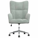 Lichtgrijze Fluwelen Relaxstoel - 34% Korting