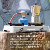 Campingfornuis 2-pits 3600W met Gaspatroon - 34% Korting!