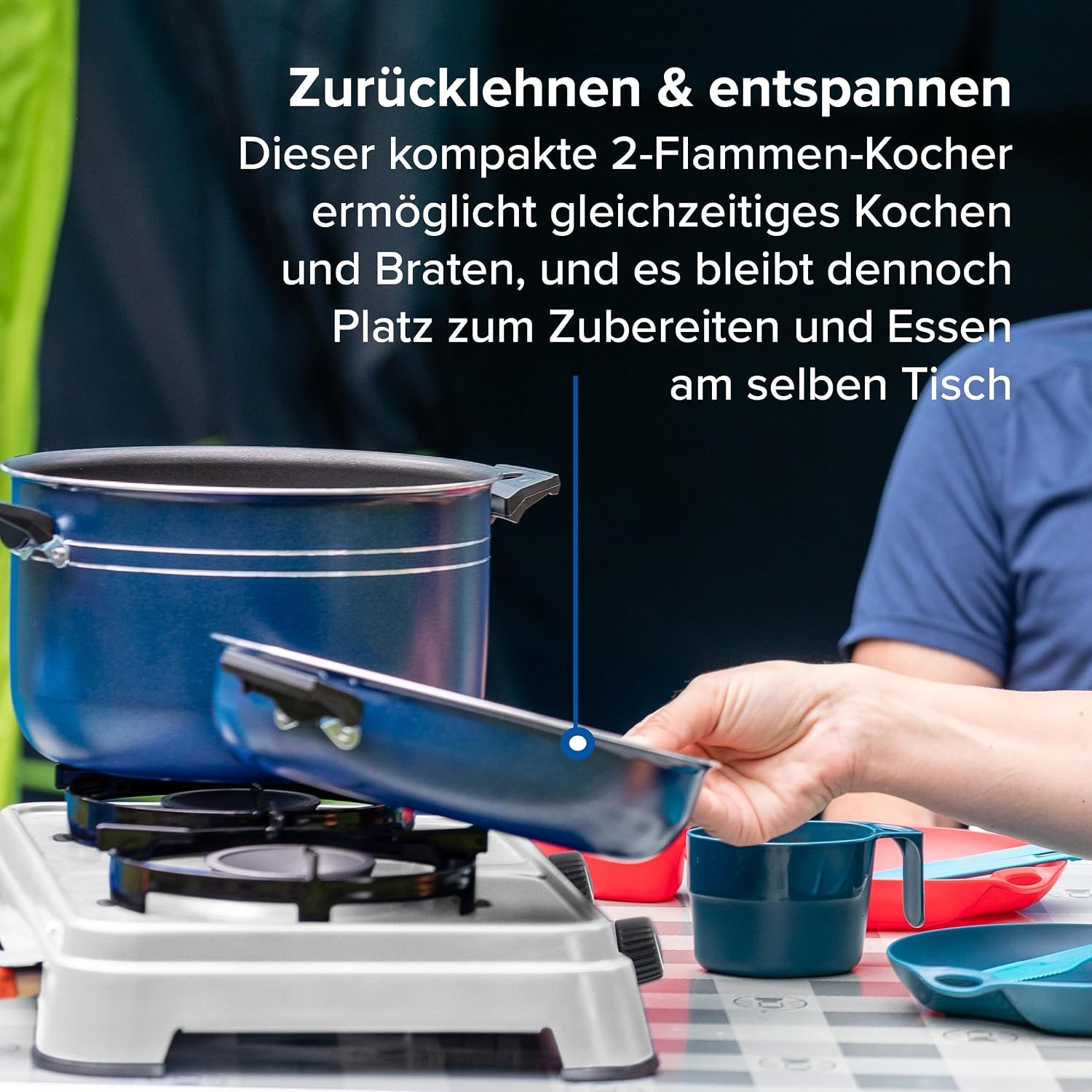 Campingfornuis 2-pits 3600W met Gaspatroon - 34% Korting!