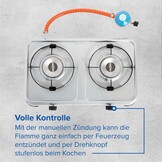 Campingfornuis 2-pits 3600W met Gaspatroon - 34% Korting!