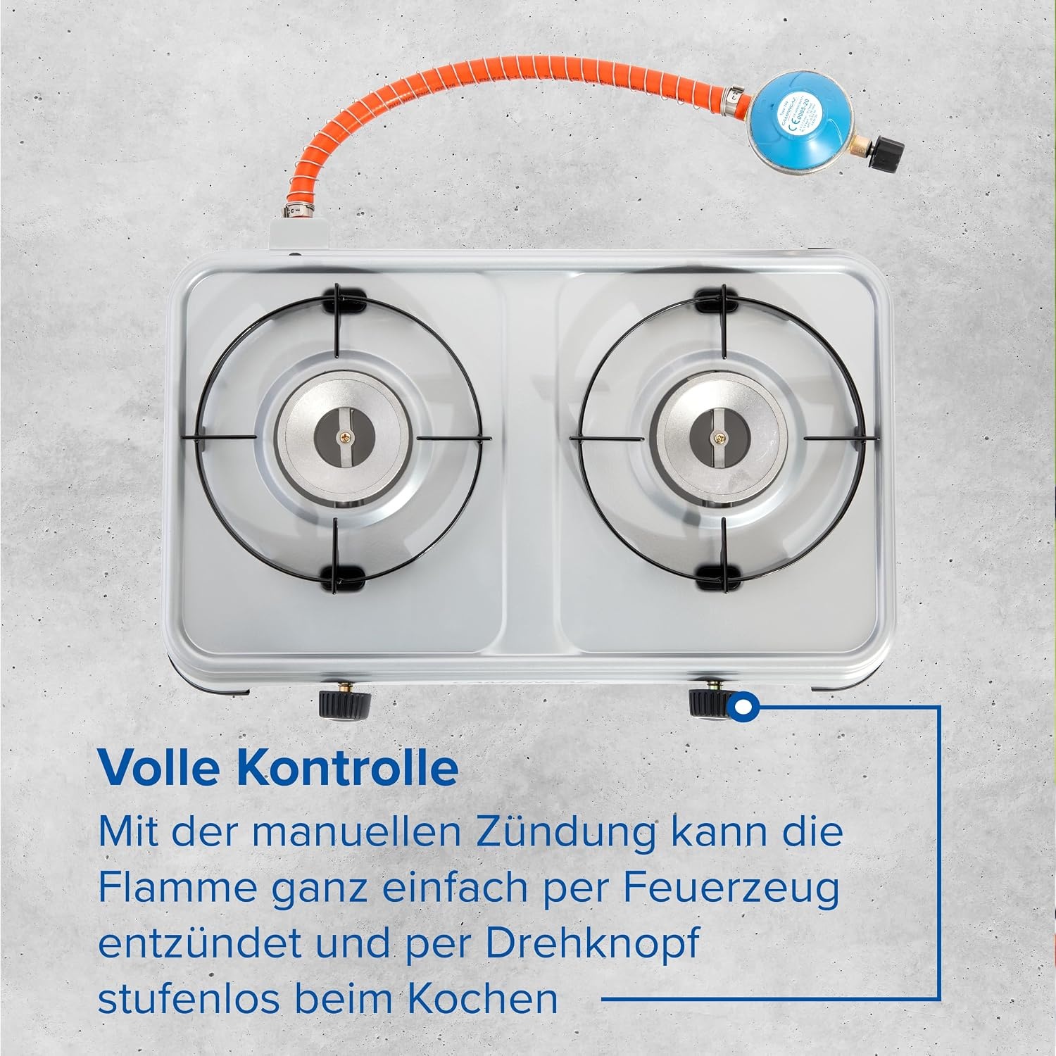 Campingfornuis 2-pits 3600W met Gaspatroon - 34% Korting!