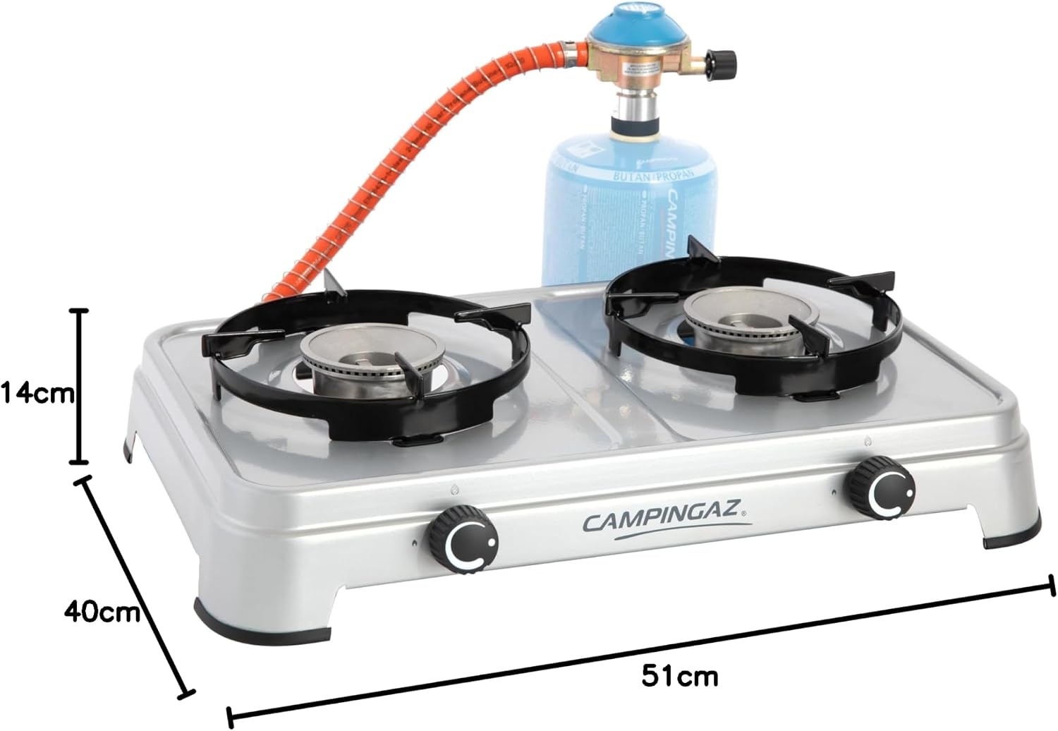 Campingfornuis 2-pits 3600W met Gaspatroon - 34% Korting!