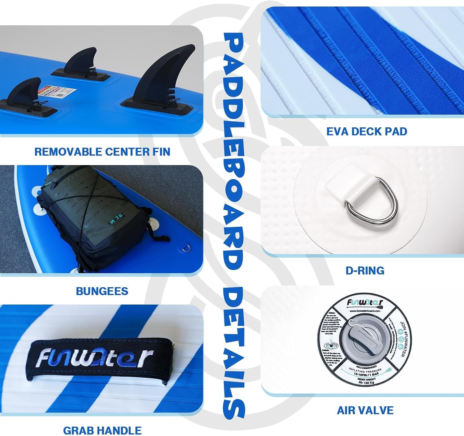 Opblaasbaar SUP Board Blauw 305cm met Kajakstoel & Accessoires | 35% Korting
