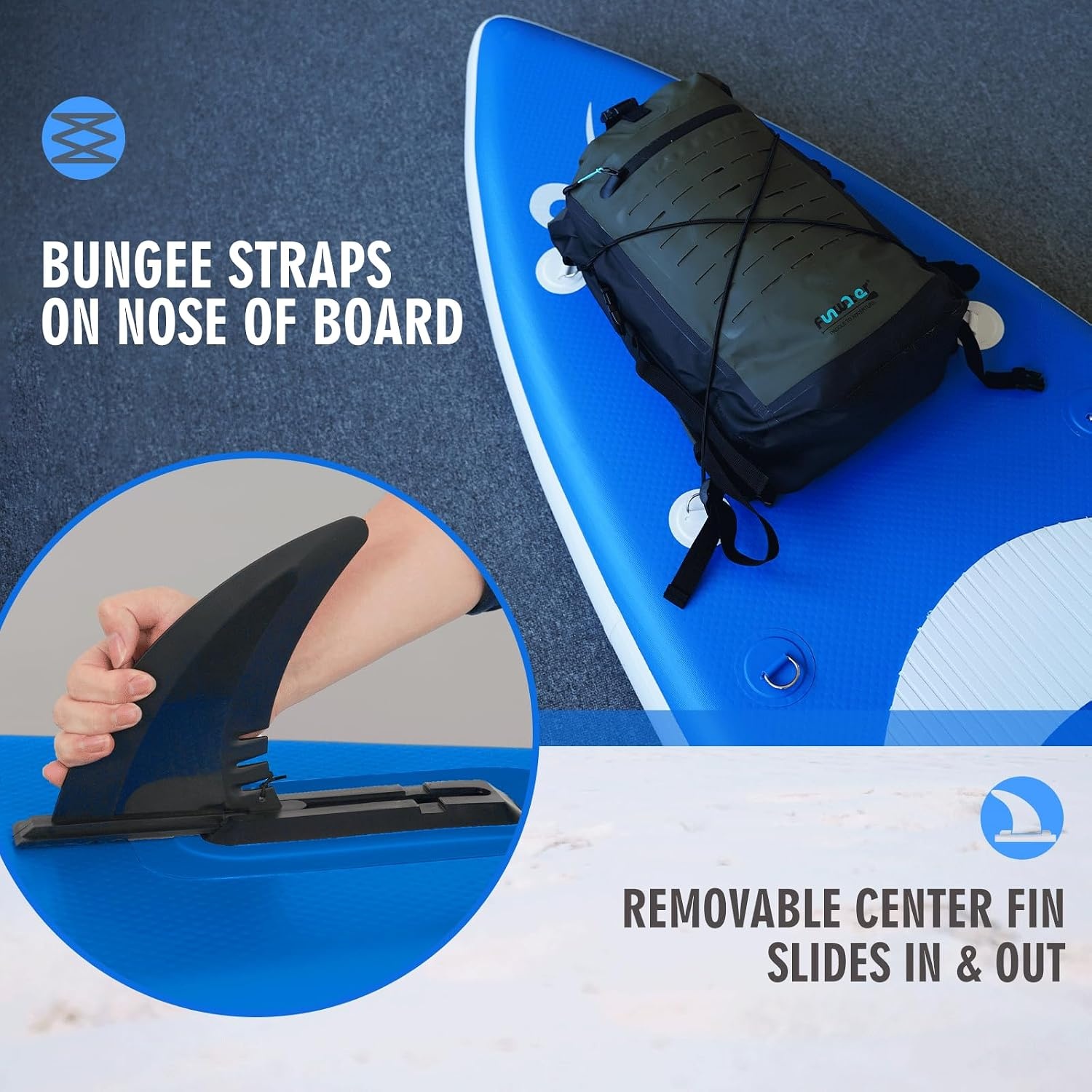 Opblaasbaar SUP Board Blauw 305cm met Kajakstoel & Accessoires | 35% Korting
