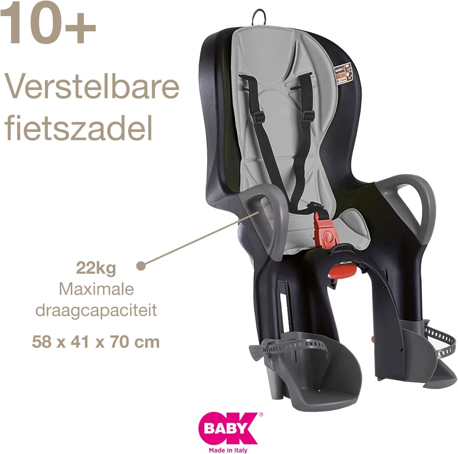 Verstelbaar Fietsstoeltje Achterop Kinderen tot 22 kg (17% Korting)