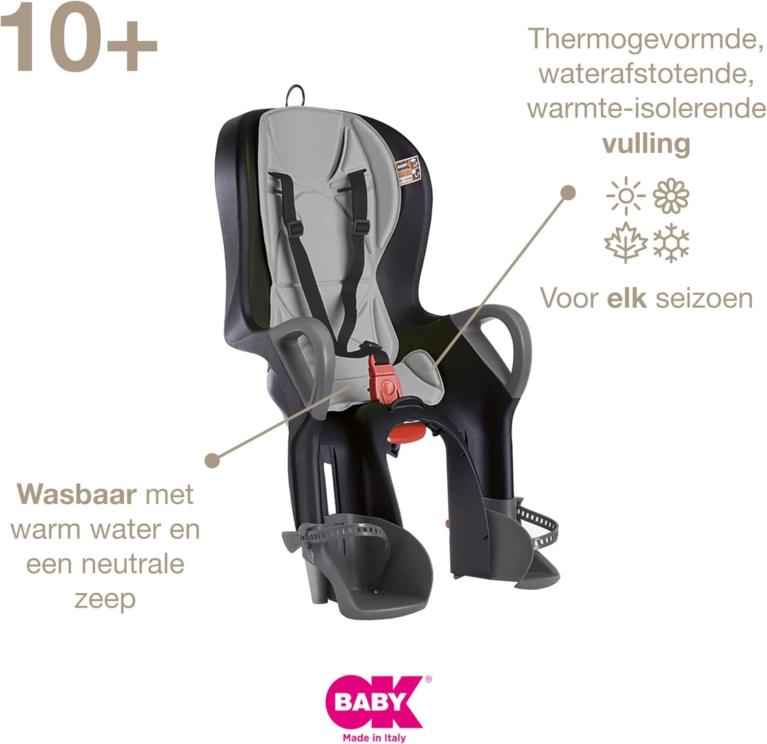 Verstelbaar Fietsstoeltje Achterop Kinderen tot 22 kg (17% Korting)