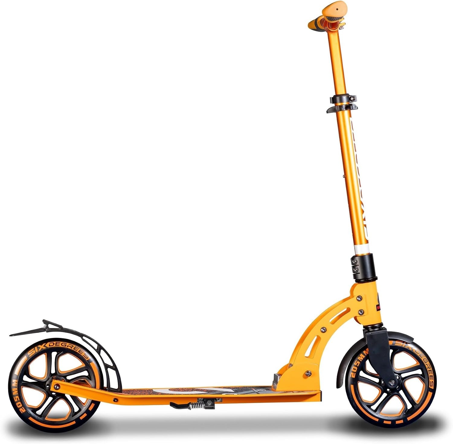 Oranje Stadsstep 205mm | Inklapbaar | 5 Hoogtes Verstelbaar Stuur | 34% Korting