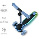 Kinderstep 3-wieler Blauw - Opvouwbaar, LED, Balans-sturen | 34% Korting!