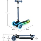 Kinderstep 3-wieler Blauw - Opvouwbaar, LED, Balans-sturen | 34% Korting!