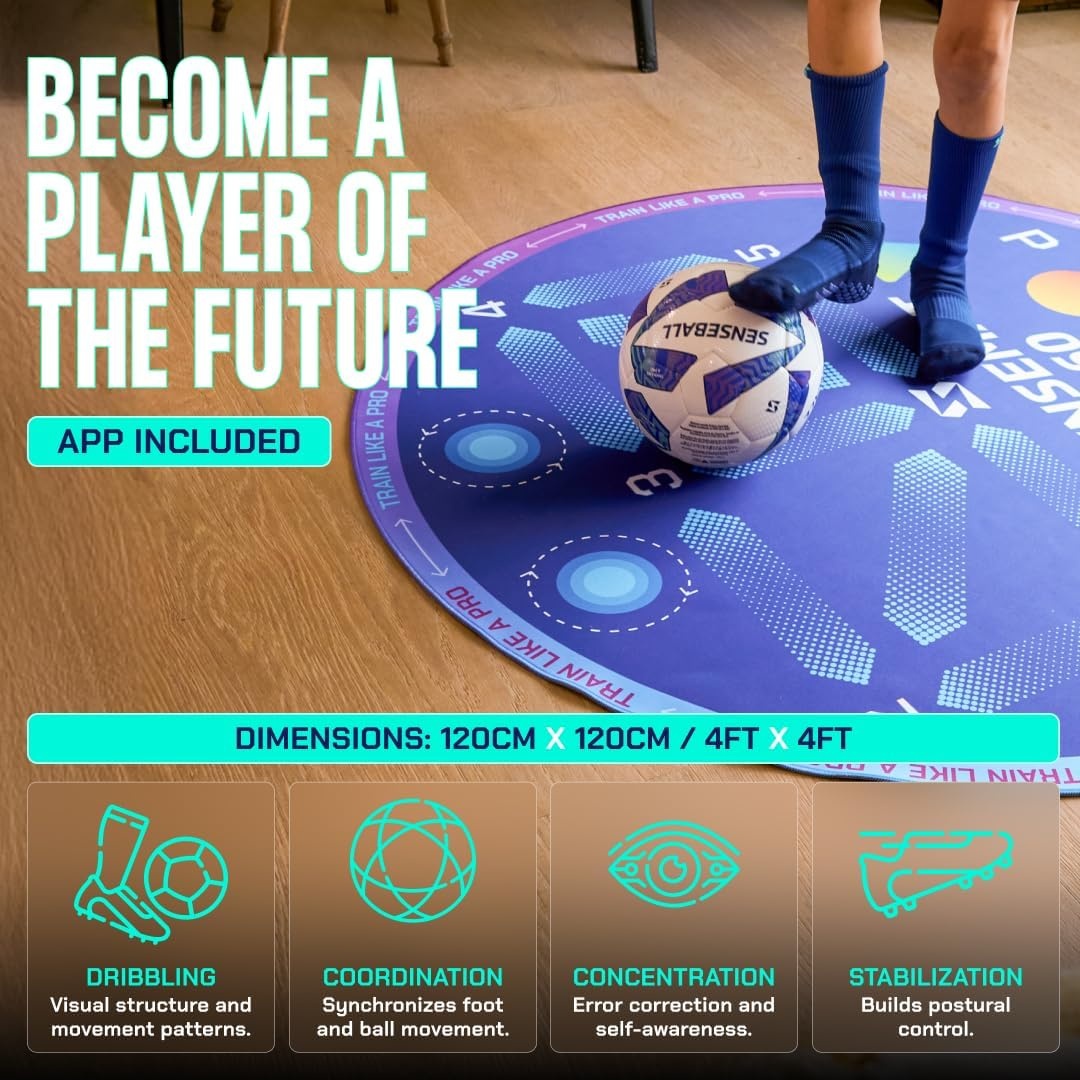 Voetbaltrainingsmat 360° Antislip | Balcontrole & Coördinatie | Alle Niveaus (29% Korting)