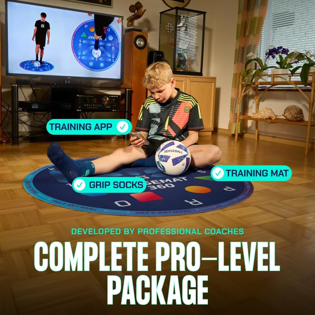 Voetbaltrainingsmat 360° Antislip | Balcontrole & Coördinatie | Alle Niveaus (29% Korting)