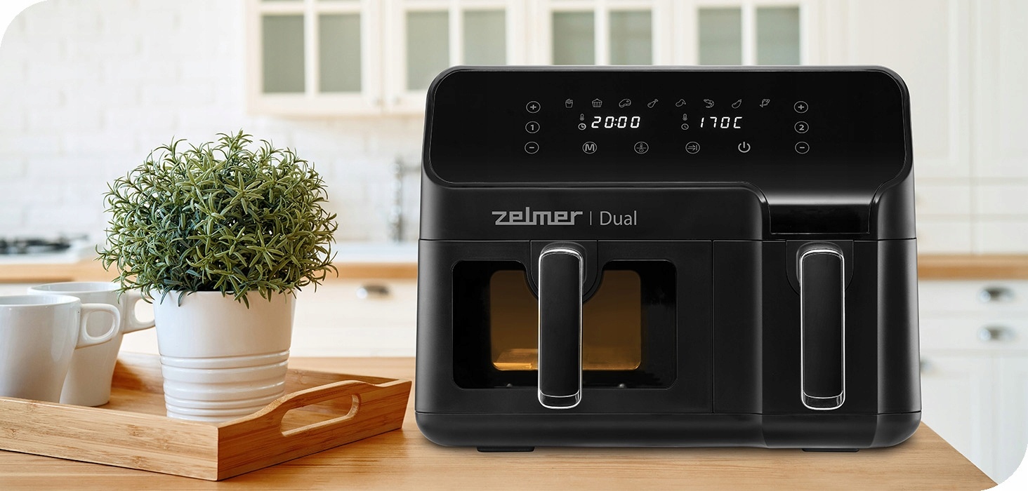 Airfryer Dual Zone 9L 2700W met Venster & 8 Programma's - 35% Korting!