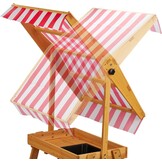 Relaxdays Kinderspeelset met zand- en watertafel, zonnedak, 110 x 65 x 83 cm, naturel