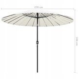 Parasol Zandwit Aluminium Paal 270cm - 52% Korting!
