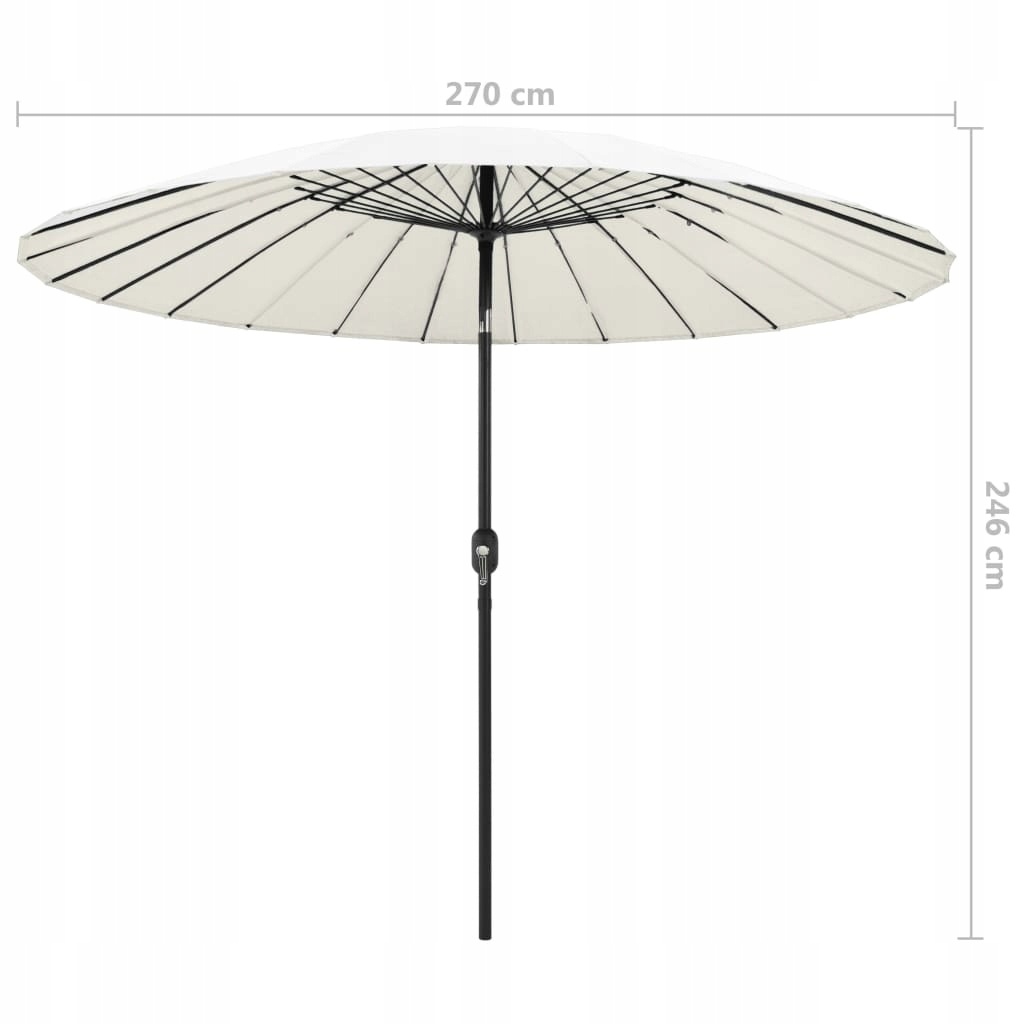 Parasol Zandwit Aluminium Paal 270cm - 52% Korting!