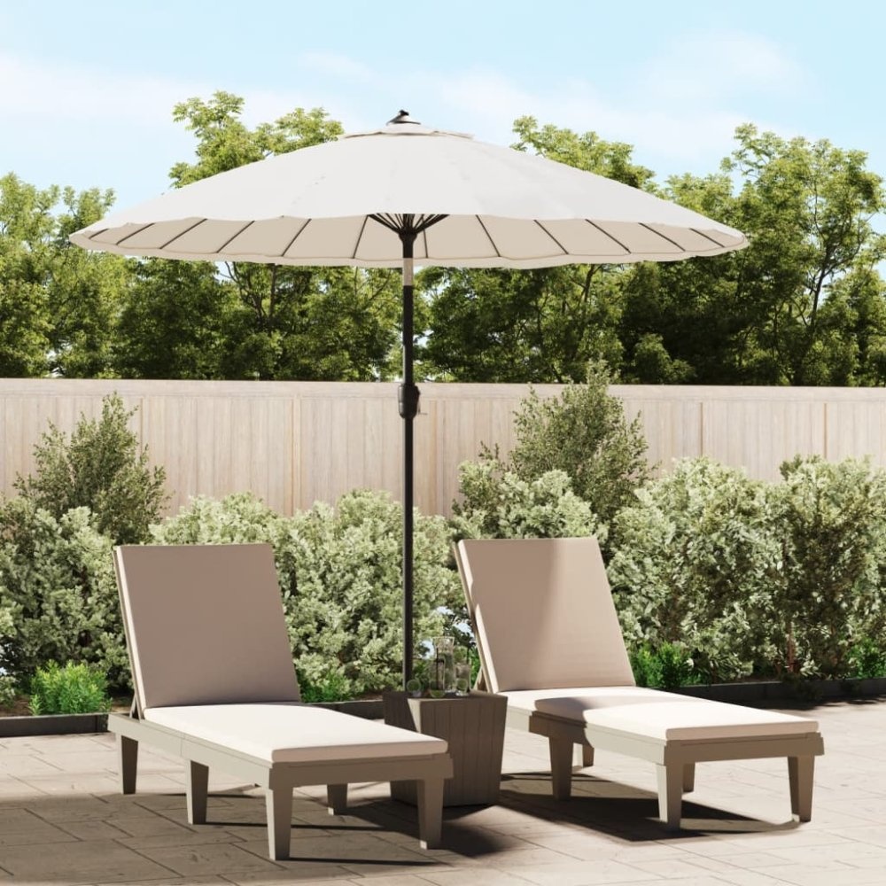 Parasol Zandwit Aluminium Paal 270cm - 52% Korting!
