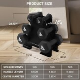 PhysKcal Halters Set 18kg met Stalen Rek - 34% Korting