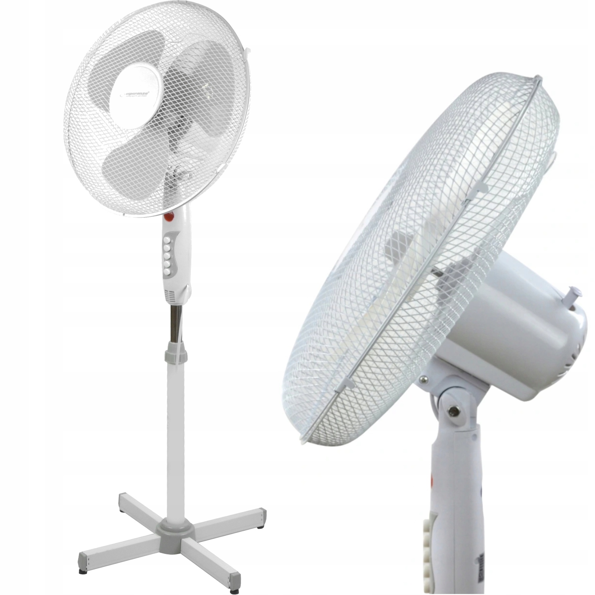 Stabiele Vloerventilator Esperanza 50W - 3 Snelheden - Wit - 32% Korting