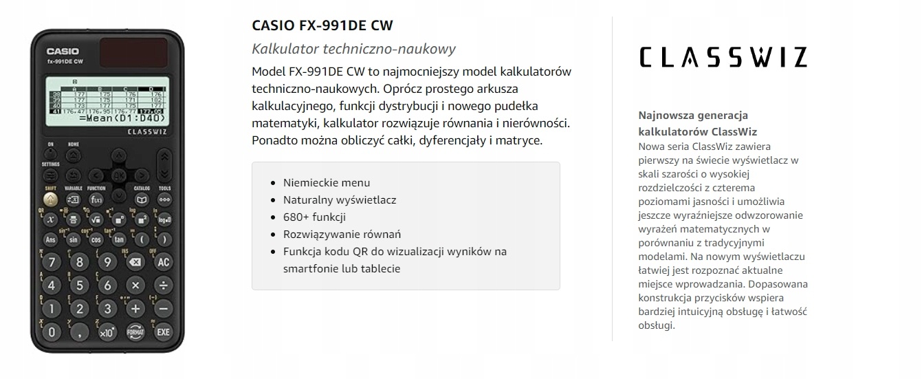 Wetenschappelijke Rekenmachine Casio ClassWiz FX-991DE CW - 29% Korting!