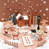 38-Delige Houten Kerst Kabouterdeur Set met Korting