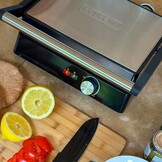 Contactgrill Panini Maker 1500W - Zilver/Grijs - 34% Korting